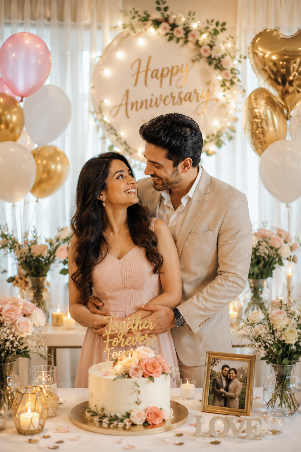 Anniversary dining setup